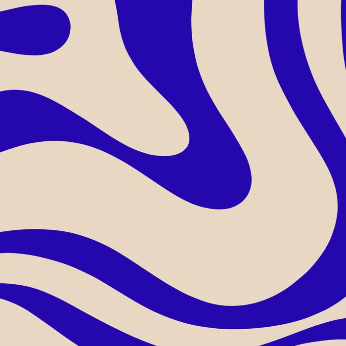 Modern Liquid Swirl Abstract Pattern Square in Cobalt Blue Coffee Mug Gallery Image 2
