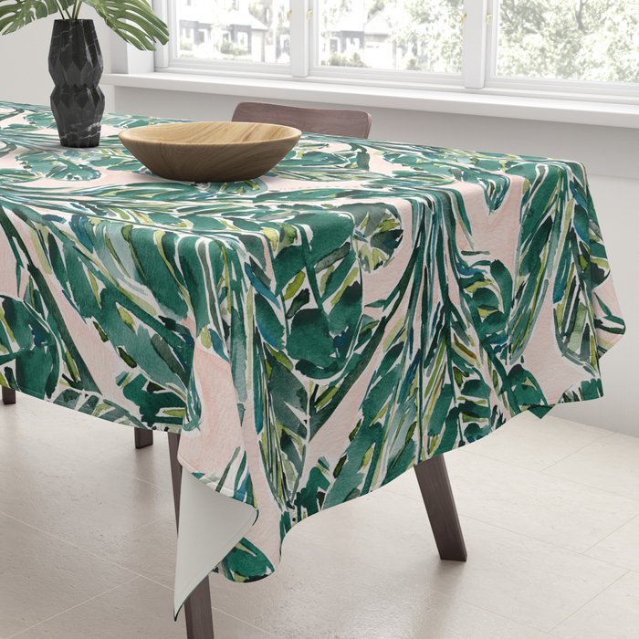 BIG FEELINGS Banana Leaf Tropical Tablecloth Gallery Image 3
