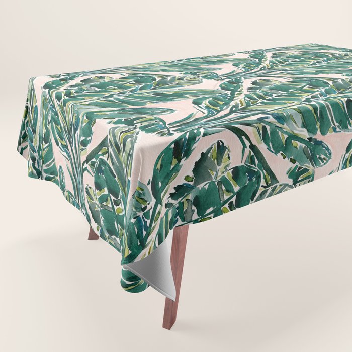 BIG FEELINGS Banana Leaf Tropical Tablecloth Gallery Image 1