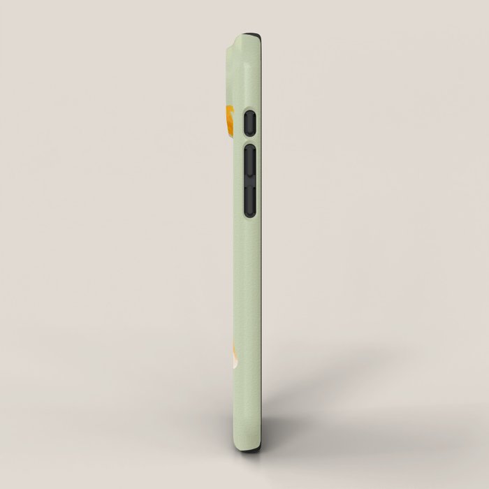 Three Dogs Lined Up - Yellow and Sage iPhone Case Gallery Image 2