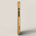 Interrupted Lines Mid-Century Modern Minimalist Abstract Geometric Pattern in Honey Mustard Ochre iPhone Case Gallery Image 2