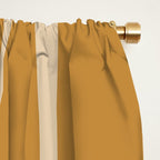 Interrupted Lines Mid-Century Modern Minimalist Abstract Geometric Pattern in Honey Mustard Ochre Window Curtain Gallery Image 2
