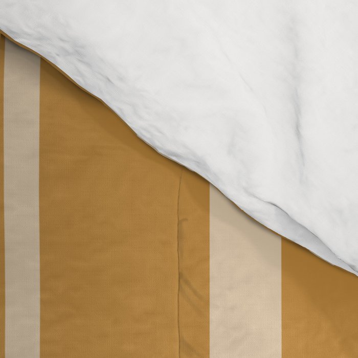Interrupted Lines Mid-Century Modern Minimalist Abstract Geometric Pattern in Honey Mustard Ochre Comforter Gallery Image 4