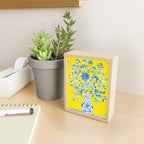 Yellow and blue vase chinoiserie  Mini Art Print Gallery Image 2