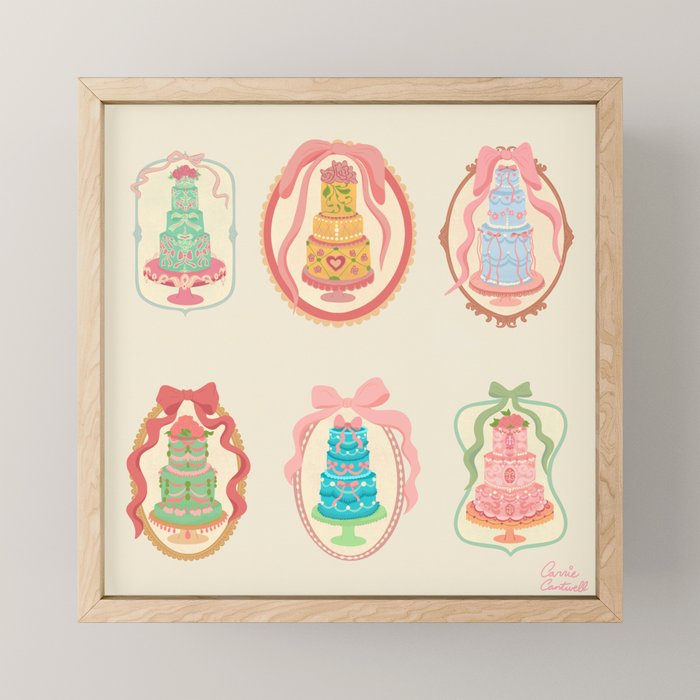 Rococo Cakes Mini Art Print Gallery Image 1
