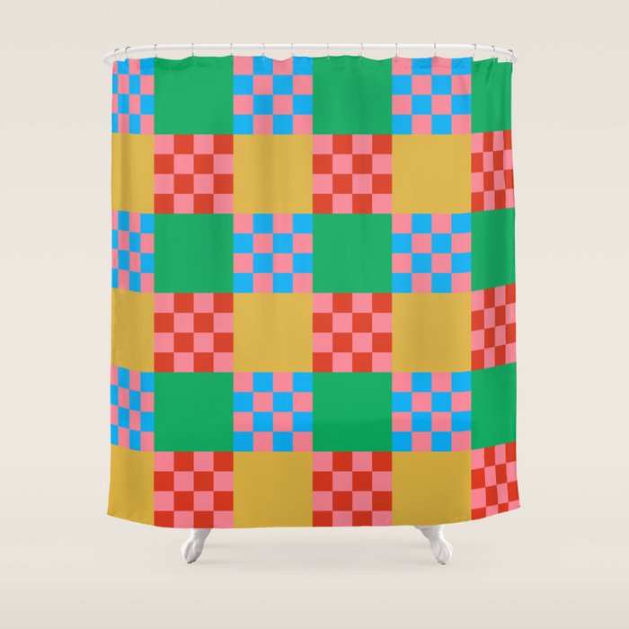 Cubist Illusion Shower Curtain Gallery Image 1