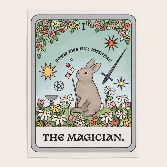 The Magician Bunny Tarot Card Poster Gallery Image 1
