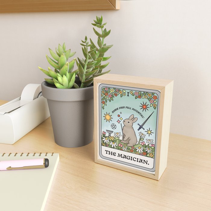 The Magician Bunny Tarot Card Mini Art Print Gallery Image 2