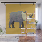 Whimsy Rhinoceros II Wall Mural Gallery Image 1