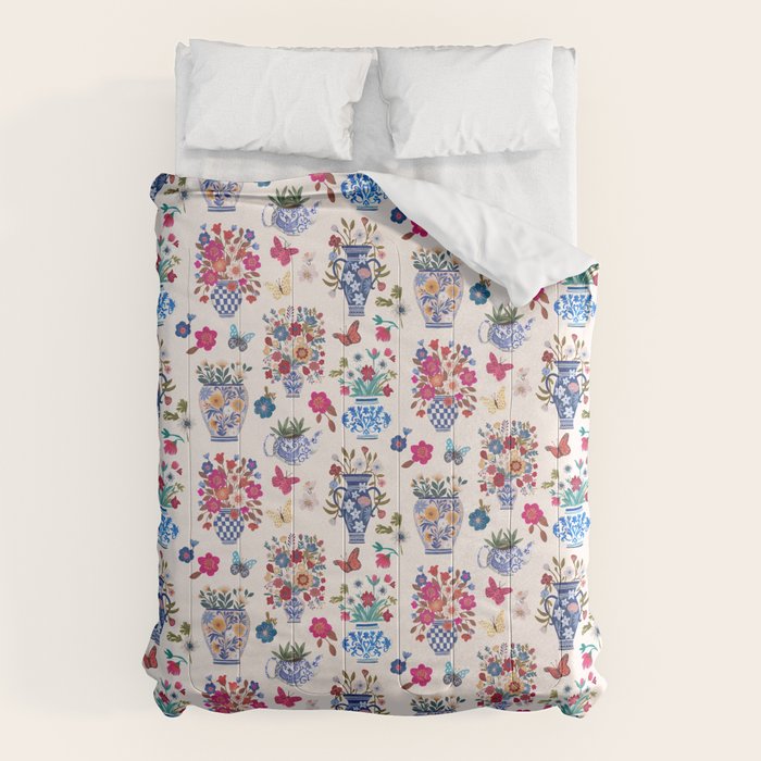 Nostalgic flower vases Comforter Gallery Image 6