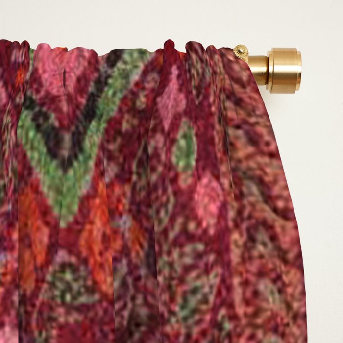 Vibrant Moroccan Kilim Pattern Window Curtain Gallery Image 2