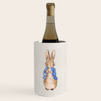 Peter the rabbit beige linen textured background Wine Chiller Gallery Image 1