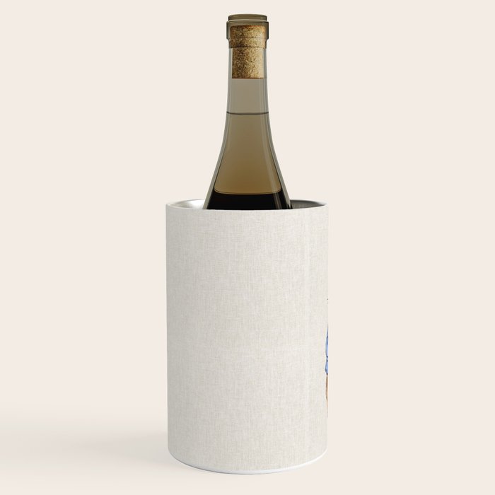 Peter the rabbit beige linen textured background Wine Chiller Gallery Image 2