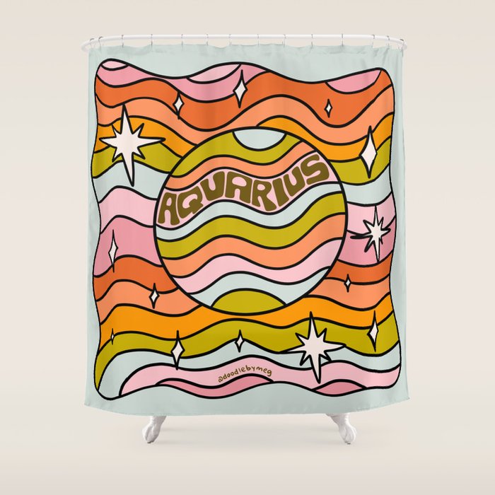 Aquarius Planet Shower Curtain Gallery Image 1