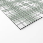 Sage Green and Gray Plaid Welcome Mat Gallery Image 2