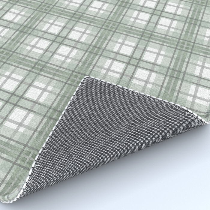 Sage Green and Gray Plaid Rug Gallery Image 4