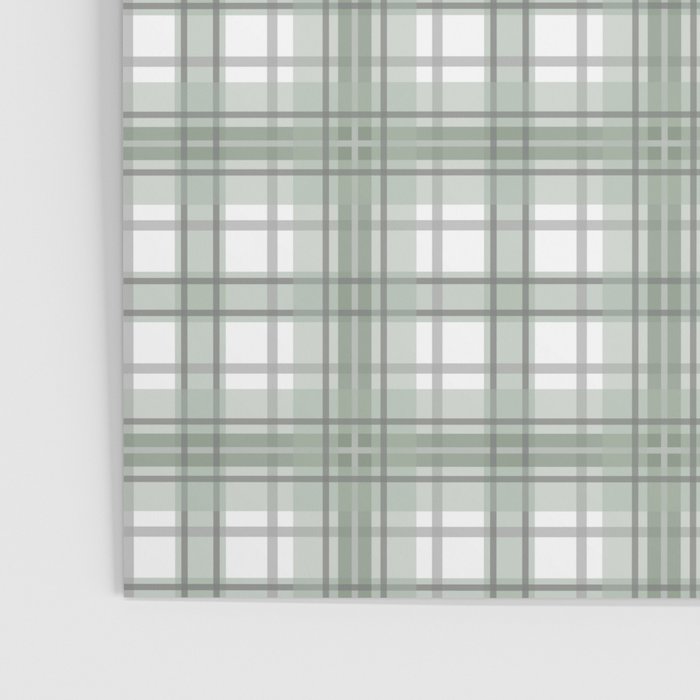 Sage Green and Gray Plaid Poster Gallery Image 3
