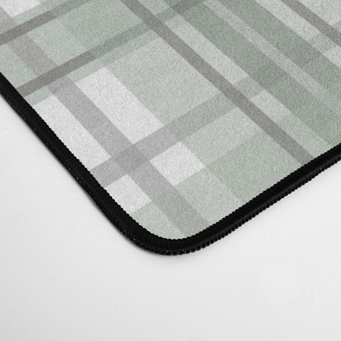 Sage Green and Gray Plaid Desk Mat Gallery Image 4