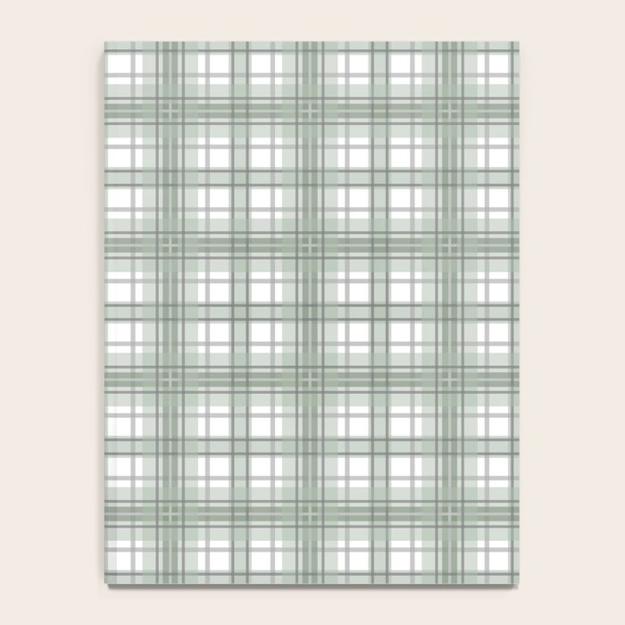 Sage Green and Gray Plaid Notebook Gallery Image 4