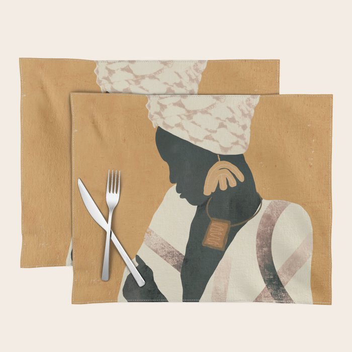 African Woman Placemat Gallery Image 1