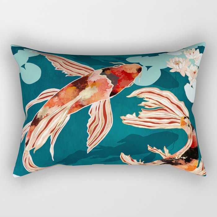 Metallic Koi VII Rectangular Pillow Gallery Image 1