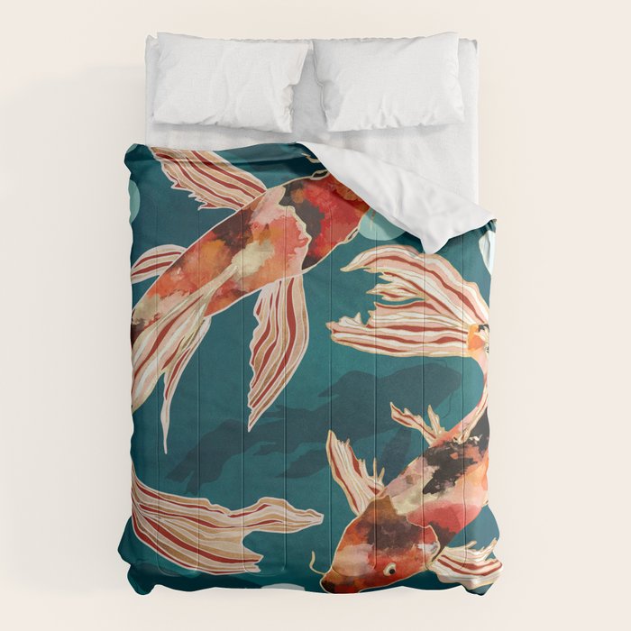 Metallic Koi VII Comforter Gallery Image 1