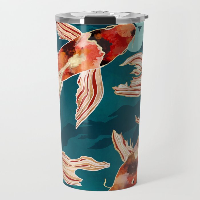 Metallic Koi VII Travel Mug Gallery Image 1