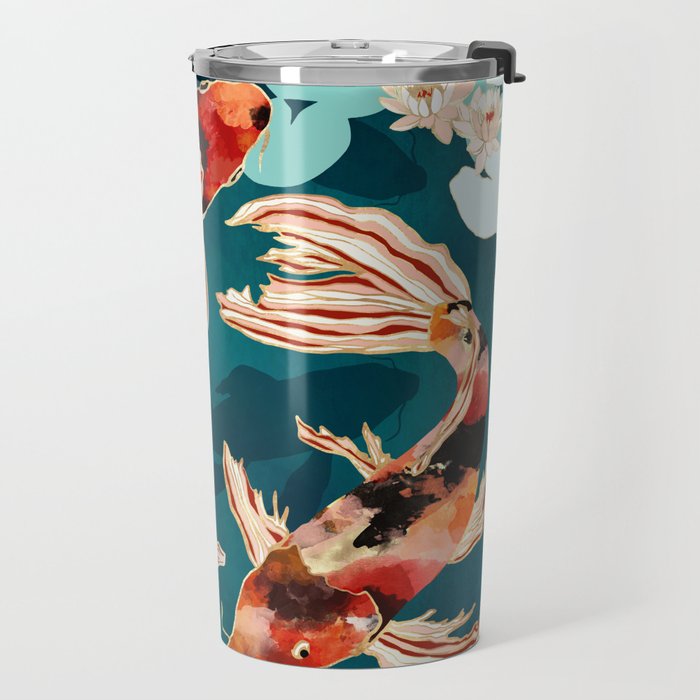 Metallic Koi VII Travel Mug Gallery Image 2