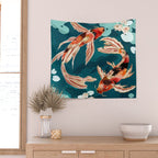 Metallic Koi VII Wall Tapestry Gallery Image 2