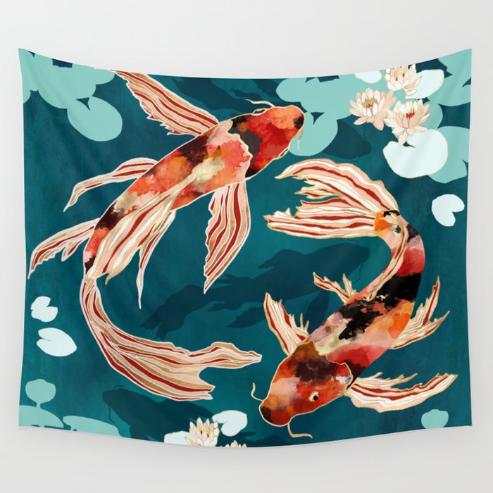 Metallic Koi VII Wall Tapestry Gallery Image 4