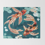 Metallic Koi VII Throw Blanket Gallery Image 2