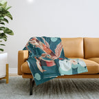 Metallic Koi VII Throw Blanket Gallery Image 1