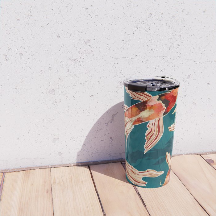 Metallic Koi VII Travel Mug Gallery Image 4