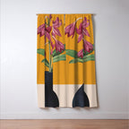 Flowers in Black Vase 2 Window Curtain Gallery Image 3