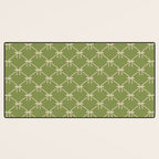 Bows & Ribbons Pattern XXIII Olive Green Desk Mat Gallery Image 3