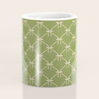 Bows & Ribbons Pattern XXIII Olive Green Coffee Mug Gallery Image 4