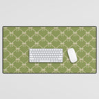 Bows & Ribbons Pattern XXIII Olive Green Desk Mat Gallery Image 1