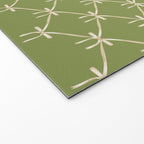 Bows & Ribbons Pattern XXIII Olive Green Welcome Mat Gallery Image 2