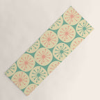 Atomic Dots Midcentury Modern Retro Pattern in 50s Blush Pink, Cream, and Mint Yoga Mat Gallery Image 1