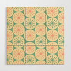 Atomic Dots Midcentury Modern Retro Pattern in 50s Blush Pink, Cream, and Mint Wood Wall Art Gallery Image 1