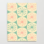 Atomic Dots Midcentury Modern Retro Pattern in 50s Blush Pink, Cream, and Mint Notebook Gallery Image 4