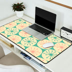 Atomic Dots Midcentury Modern Retro Pattern in 50s Blush Pink, Cream, and Mint Desk Mat Gallery Image 2