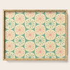 Atomic Dots Midcentury Modern Retro Pattern in 50s Blush Pink, Cream, and Mint Serving Tray Gallery Image 1