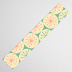Atomic Dots Midcentury Modern Retro Pattern in 50s Blush Pink, Cream, and Mint Table Runner Gallery Image 3