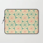 Atomic Dots Midcentury Modern Retro Pattern in 50s Blush Pink, Cream, and Mint Laptop Sleeve Gallery Image 1