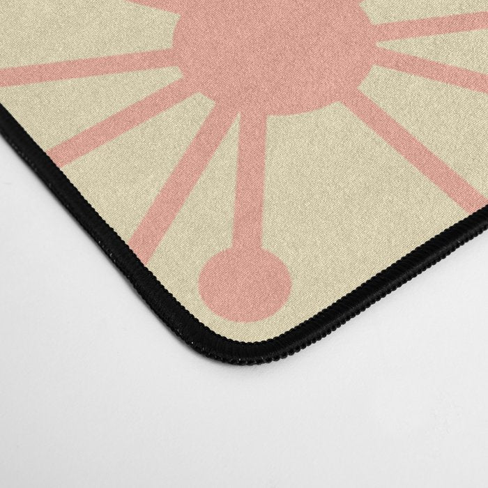 Atomic Dots Midcentury Modern Retro Pattern in 50s Blush Pink, Cream, and Mint Desk Mat Gallery Image 4