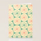 Atomic Dots Midcentury Modern Retro Pattern in 50s Blush Pink, Cream, and Mint Stationery Card Gallery Image 2