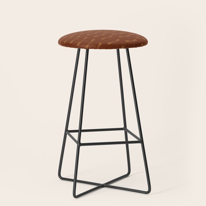 Dragonfly Pattern IV Brick Red Stool Gallery Image 1