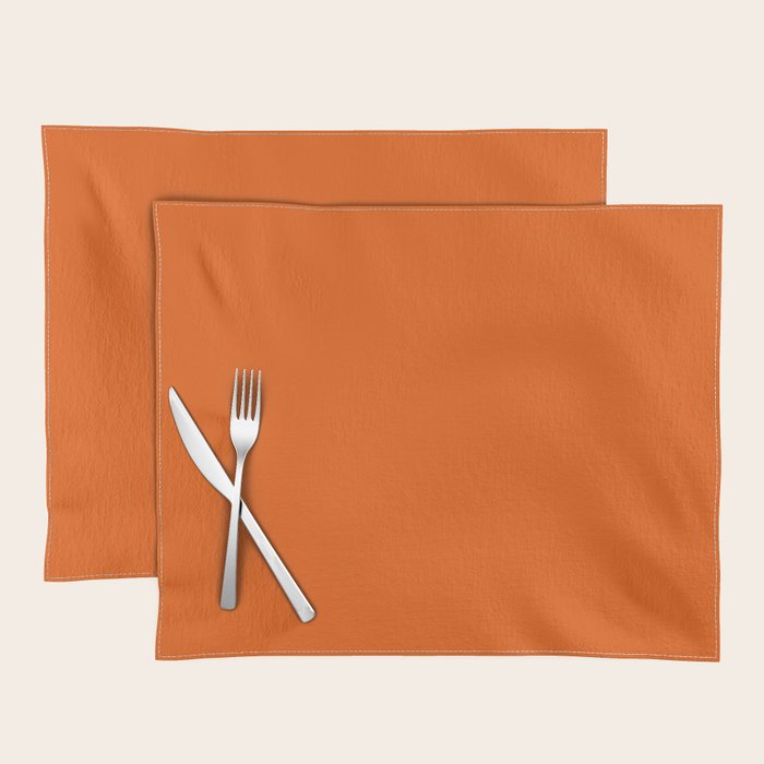 Orange Soda Solid Summer Party Color Placemat Gallery Image 1