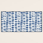 Abstract rectangles - indigo Desk Mat Gallery Image 3